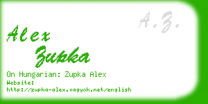 alex zupka business card